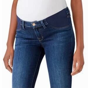 J Brand Mama J Maternity Stretch Jeans Fleeting Dark Wash 30" Inseam Size 26